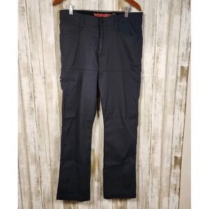 Wrangler ATG Hiking Pants Mens Fit 33x29 Gray Cargo Nylon Flex All Terrain Gear